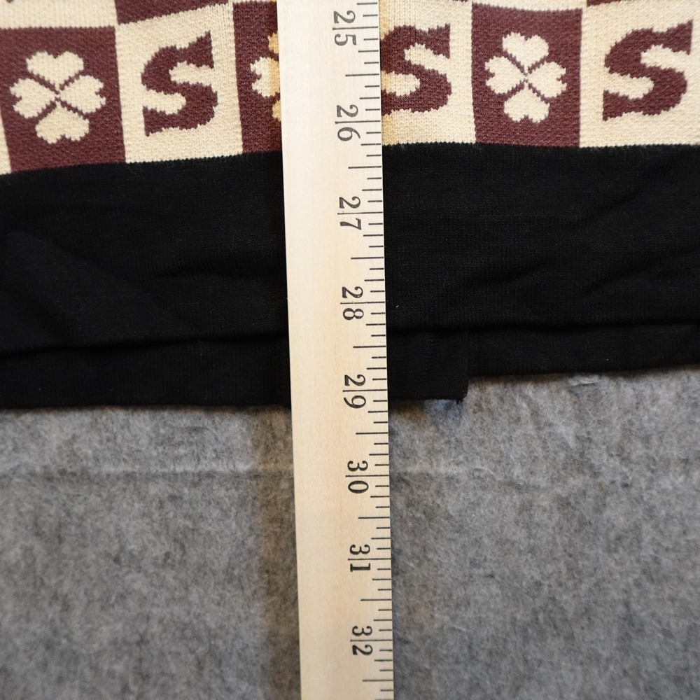 Sandro Cardigan Women US 2 FR 0 Brown Monogram Clover Knit Button Front Sweater - Picture 10 of 11